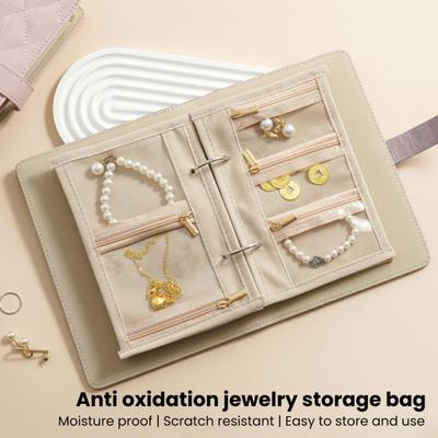 Schmuckaufbewahrungsbuch Set PU-Leder Reiseorganizer