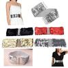 Metal Buckle Sequined Wide Corset Belt Wide Elastic Elastic Waspie Belt  Casual Wear