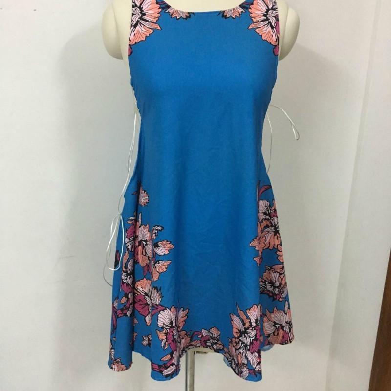 Elegant Sexy Vest Skirt Sleeveless Short Skirt Printed Flower Casual Dress For Women S-xxl