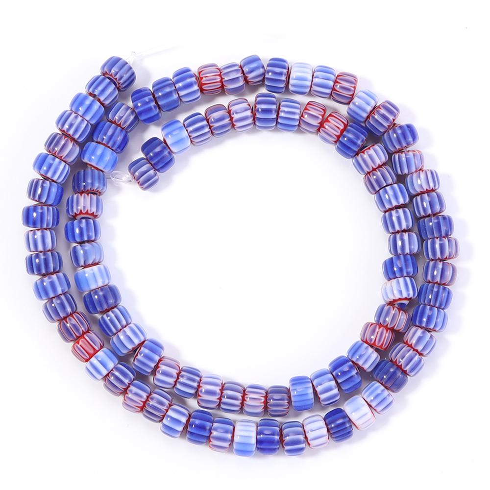 1 Strand 6x4mm Pumpkin Lampwork Beads Colorful Glazed Glass Loose Beads For Jewelry Making DIY Bracelets Necklace Accessories