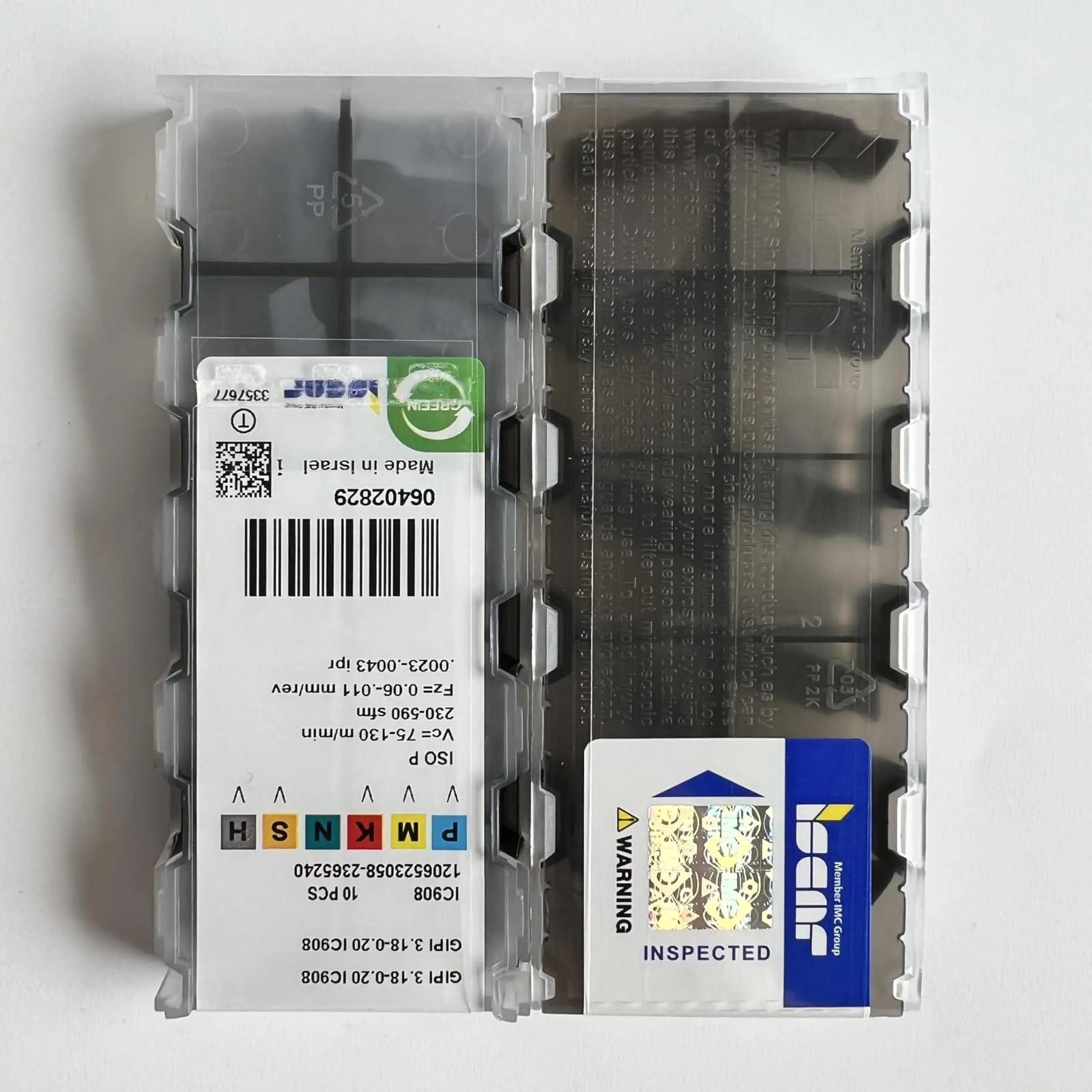 

ISCAR / GIPI3.18-0.20 IC908 /Industrial indexable Carbide Inserts 10 PCS
