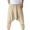 Men Spring HaremSummer Japanese Large Size Cotton Linen Casual Long Collar Pants