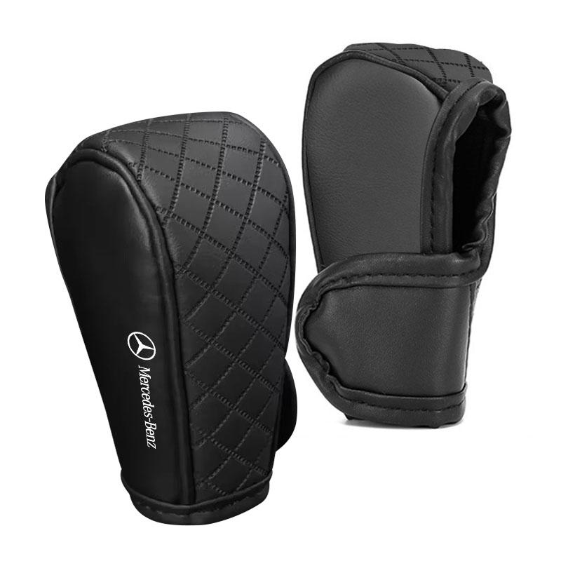PU Leather Shift Lever Cover Gearbox Shifter Knob Protective Car Gear Shift Cover For Mercedes Benz W212 W205 AMG ML W166 W176 W177 W213 W246 GLB GLC