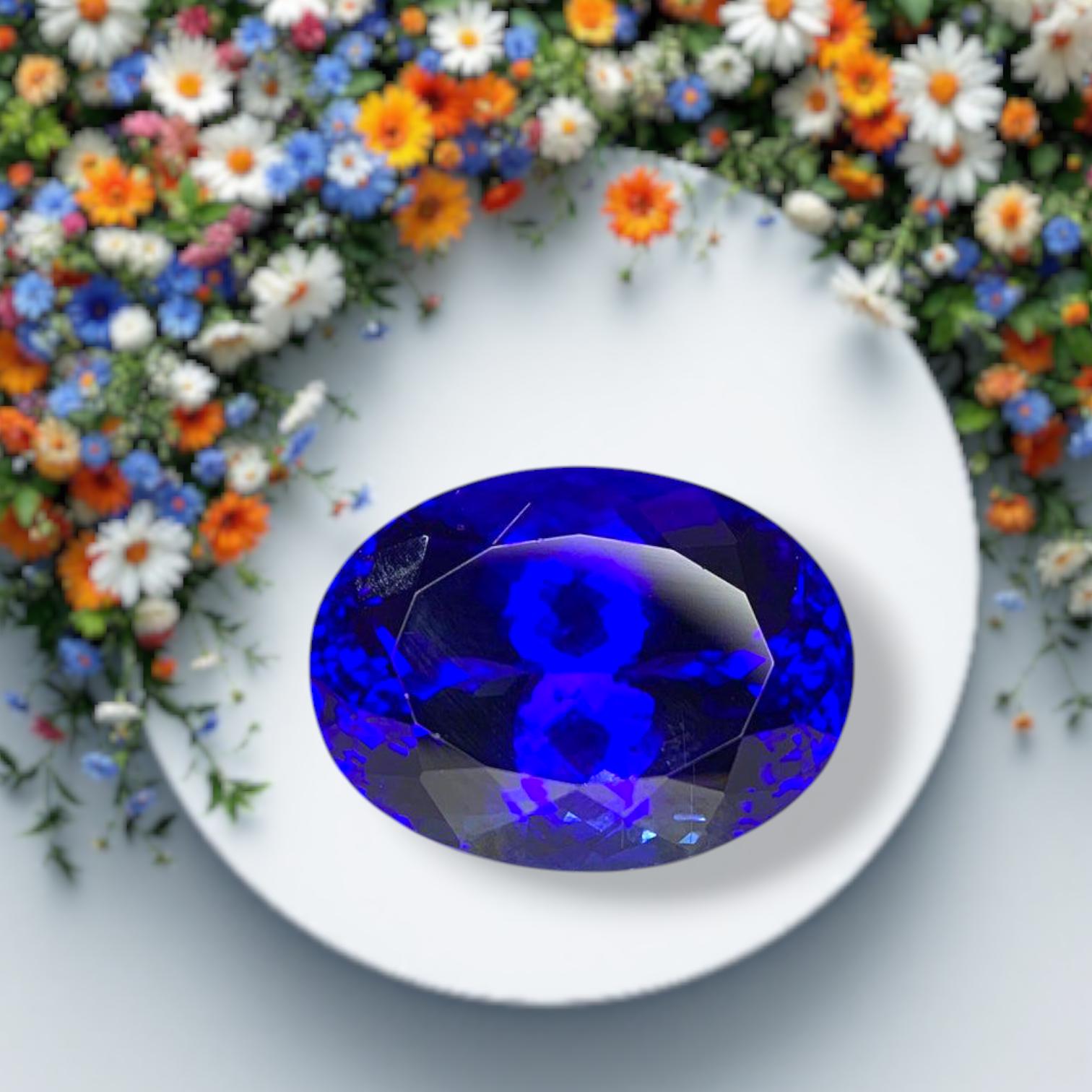 

Огромный размер, насыщенно-синий цвет, чистый для глаза камень танзанит, огранка овальная, камень россыпью. 13-15 Crt Average Sz 1 P