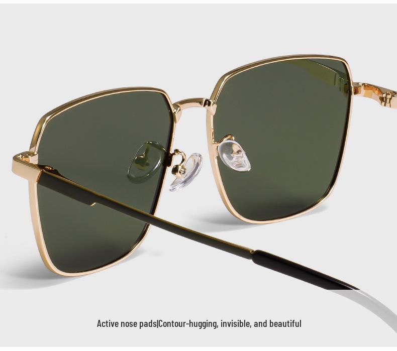 Trendy Women's Polarized Sunglasses 8711: High-End Metal Frame, UV Protection, Perfect for Driving and Style