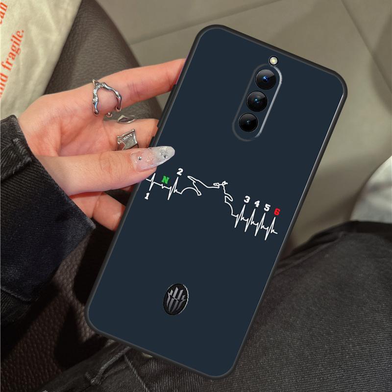 Motorcycle Heartbeat Case For ZTE Nubia RedMagic 11 10 Pro Plus 9 8 9S 8S 10S Pro 5G 5S 6S 7S 6 7 Pro 11 Air Cover