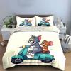 Cat and Mouse Riding Scooter. Bedding Sets Duvet Cover Sets Duvet Covers Pillowcases(1 * Duvet Cover 2 * Pillowcases, Without Duvet Insert)