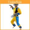 Bequemes Baumwoll-Wolverine-Kostüm Ganzkörperanzug für Halloween- und Kindertagsfeiern