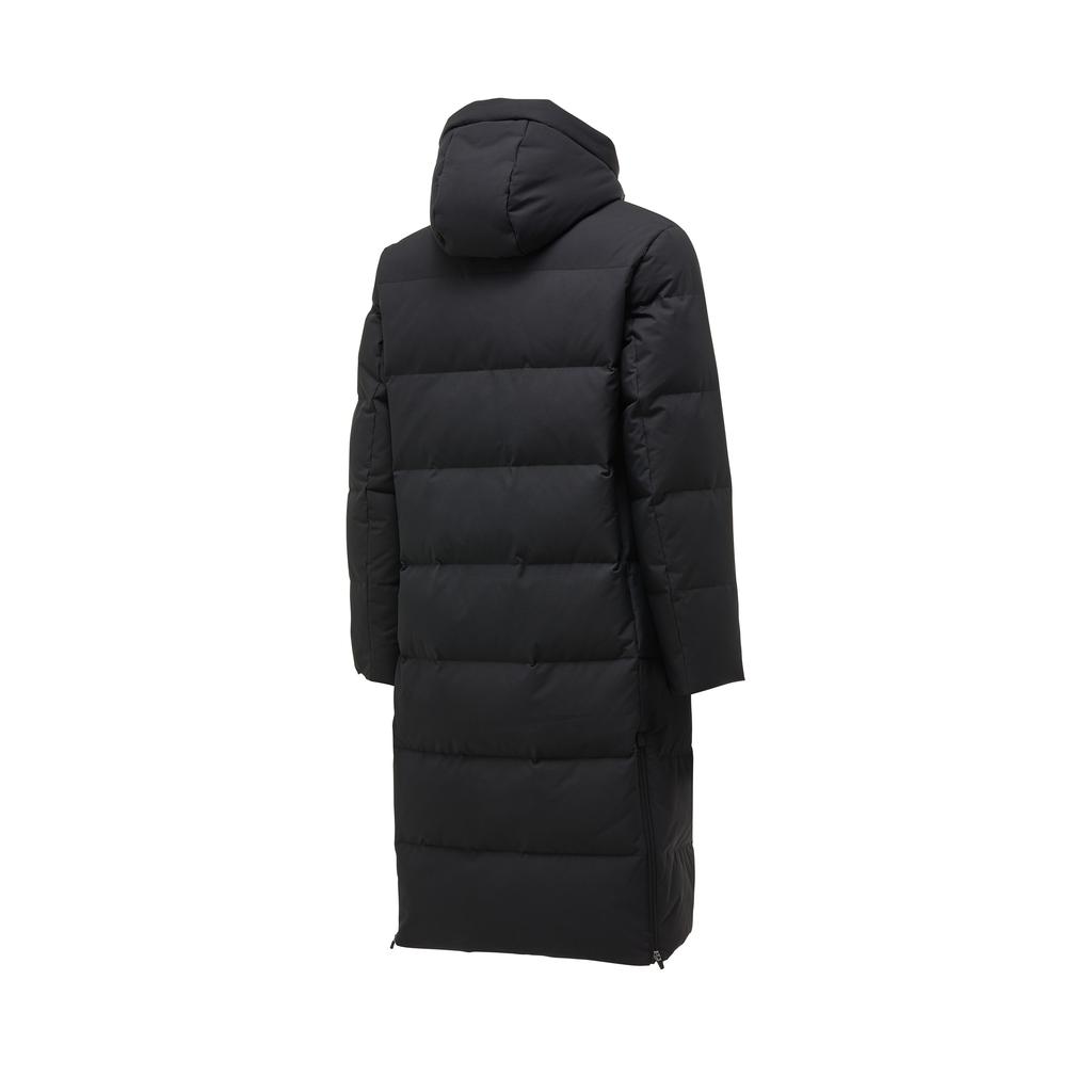 Anta Warm Fashionable Comfortable Long Sports Hooded Winter Training Outdoor Down Jacket Unisex Outerwear Basic-Black 452540212-2