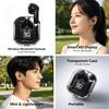 1 Set Soft Silicone In-Ear Design Wireless Sports Earbuds Transparent Tws Bluetooth Earphones Hifi Stereo Audio Led Display