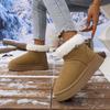Fashion Women's Classic Solid Fluffy Furry Snow Boots 2025 Winter Warm Short Plush Khaki Ankle Boots Casual Thick Bottom Shoes for Woman