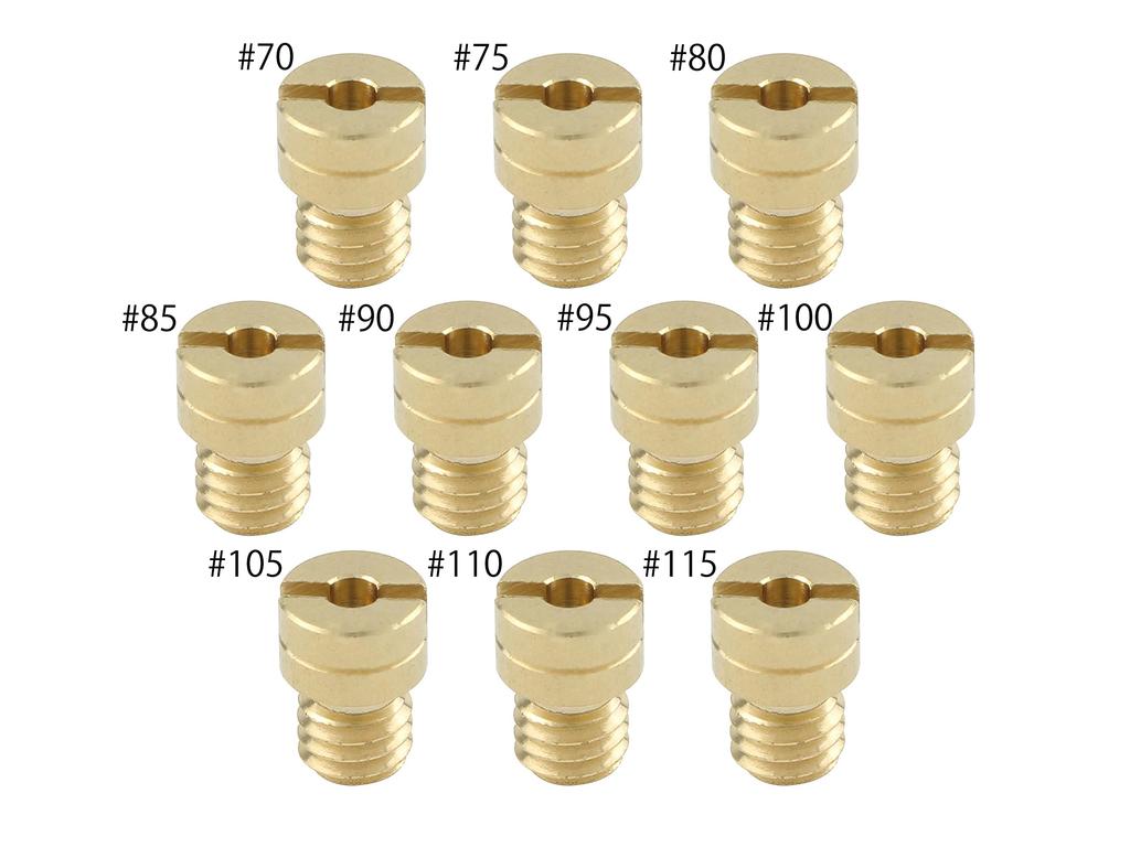 POSH FAITH 715600-10 Motorcycle Supplies Main Jet Set 10 Oversize Main Jet Set KEIHIN PC18/PC20/PB16/PB18/CVK20 (5X6.7)(Round and Small)