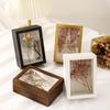 Trä 3D-bildramar Djup 3 cm 5 cm Torkad blomma Provhållare Handgjord DIY Hantverk Display Fotoram Heminredning