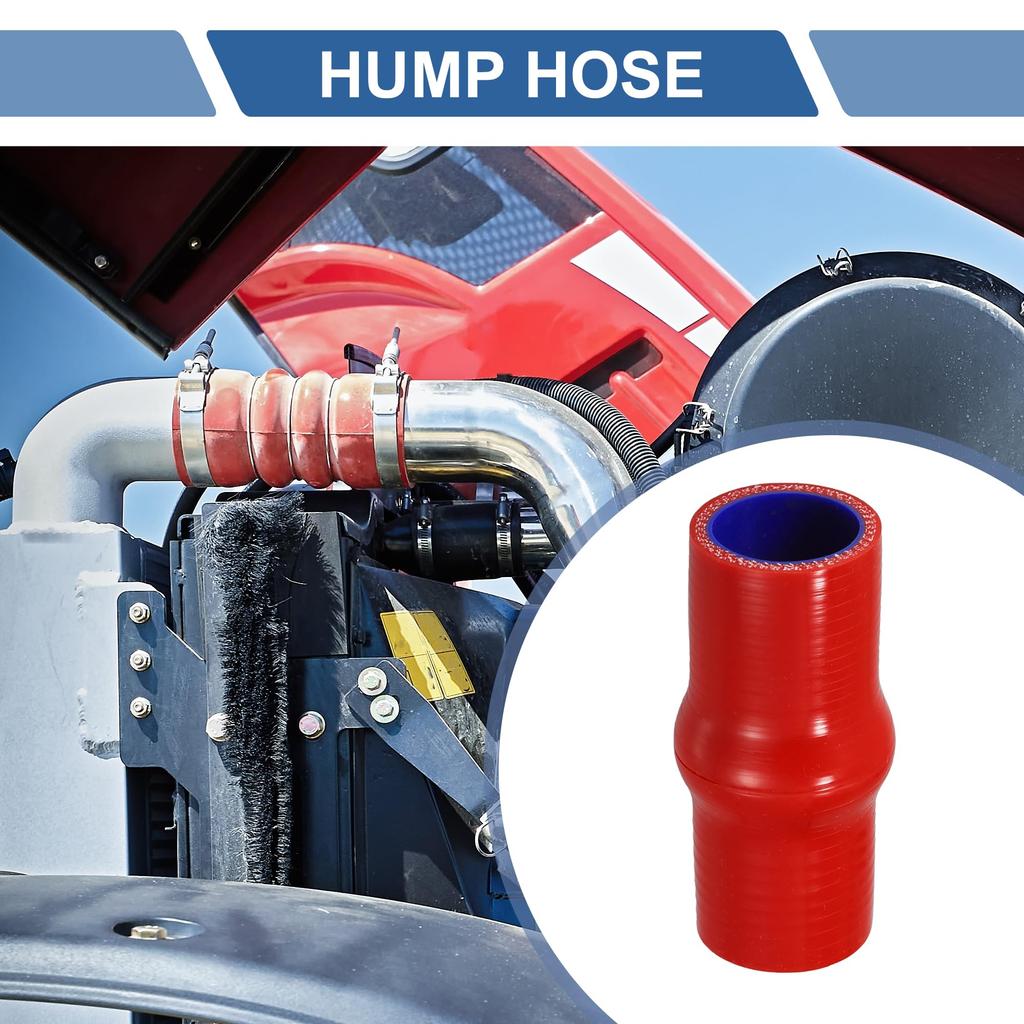 X AUTOHAUX 1pcs 32mm/1.26" 102mm/4.02" Length Red Blue Car Silicone Hose Hump Hose Hose Universal