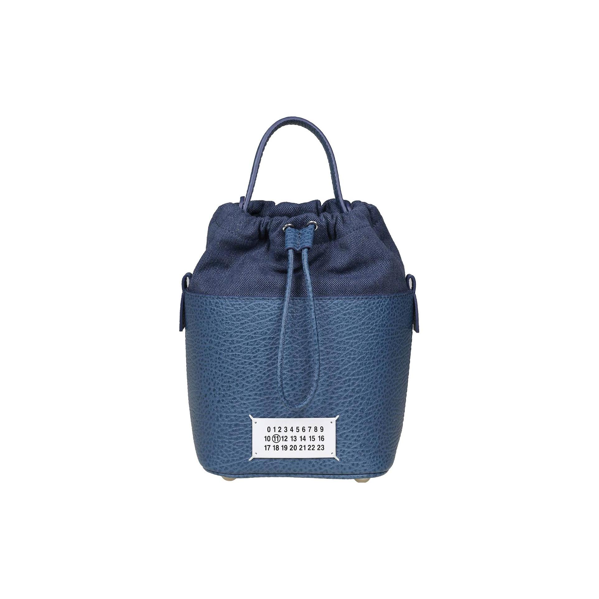 

Новая сумка-ведро Maison Margiela 5AC из коровьей кожи, сумка через плечо, маленькая женская сумочка, темно-синяя S61WG0035P4348T6099 15.0*11.9*22.1CM