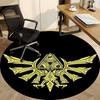 1PC Hyrule Crest Office Round Rug, Non-slip, Soft and Durable Office Rug for Interior Decoration, Perfect for Office yy250915066