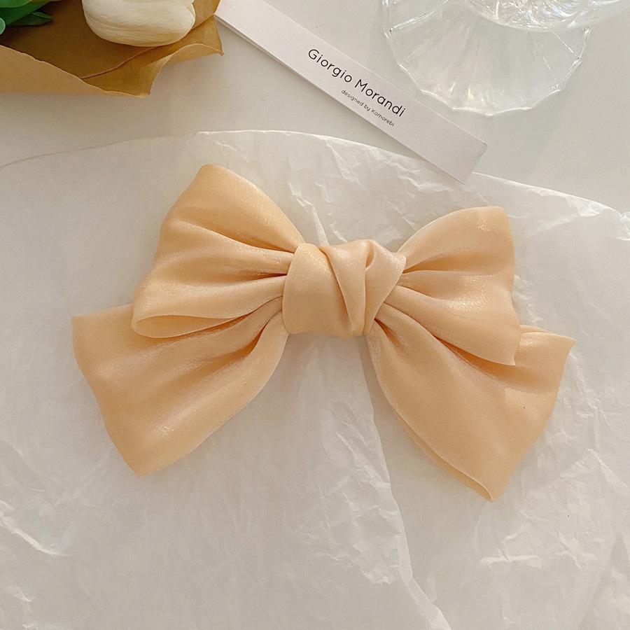 Bow hairpin ribbon hair accessories Korean temperament hair girl top clip headdress.