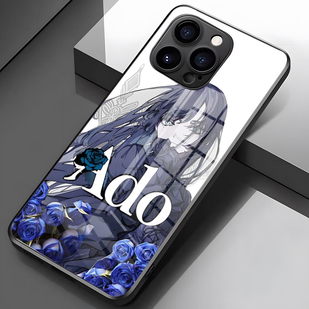 

Ado Kyogen Phone Case For IPhone 17 Pro Max 16 15 14 Pro Max 13 11 X Xs Xr 8 7Plus Glass Cover iPhone 16 Pro