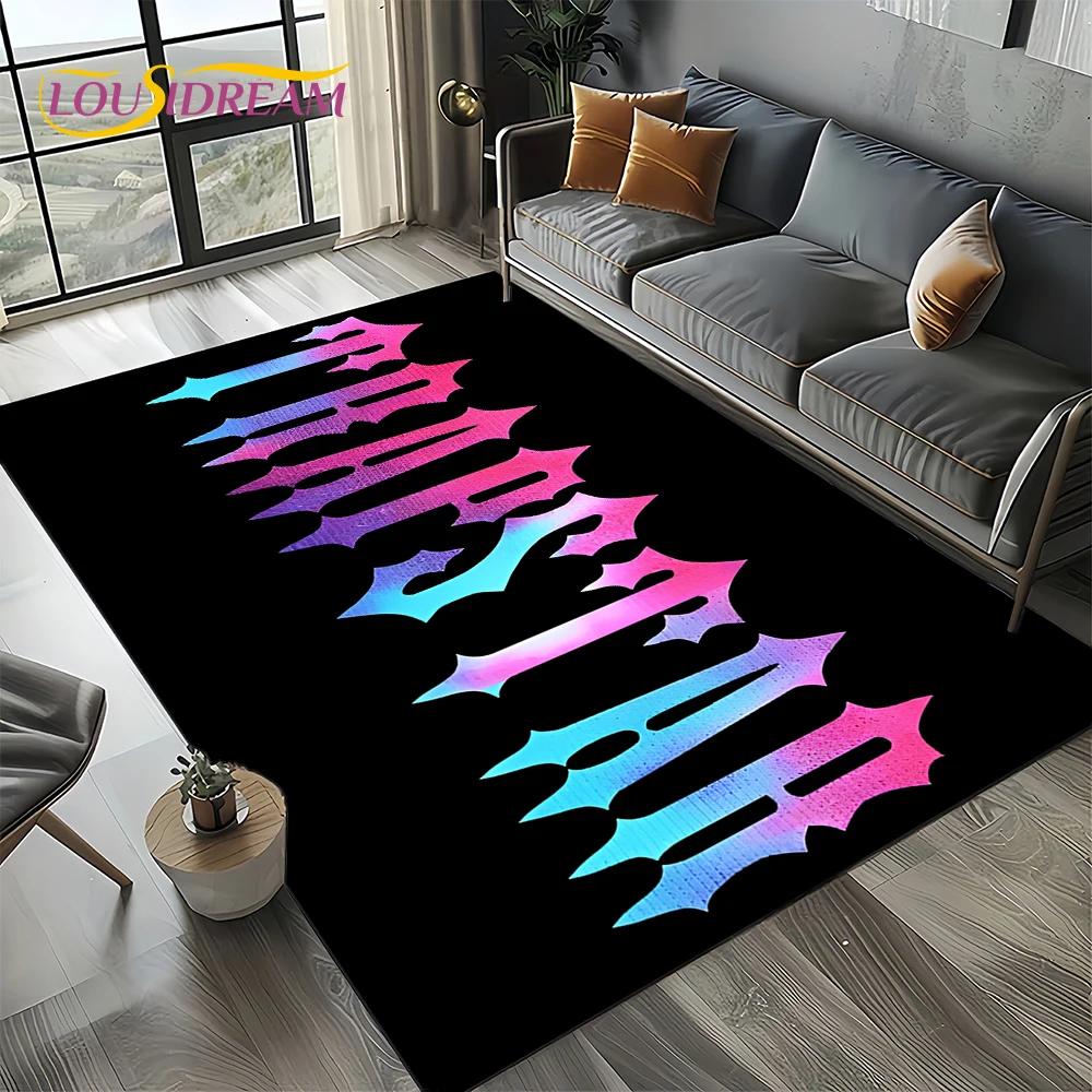 3D Fashion Trapstar London Logo Carpet Rug for Bedroom Living Room Home Sofa Decoration,Children Game Large Decor Floor Mat Gift