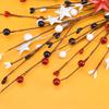 Patriotic Artificial Berry Stem Pick Red White Blue Berries Pick for 4th of July Pentagram Faux Branch for Home Office