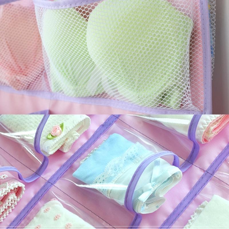 Closet Hanging Organizer for Bra Underwear Underpants Socks Hanging Bra Organizer Wardrobe Hanging Storage Bag