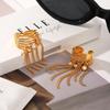 Stainless Steel Tassel Ring with Pearls & Zircon Multi-Layer Hollow Design