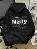 Herren Streetwear Weihnachts-Print Hoodie – Stylisches Kapuzensweatshirt mit Kordelzug; Bequemer, vielseitiger Kapuzenpullover mit langen Ärmeln für Herbst und Winter.