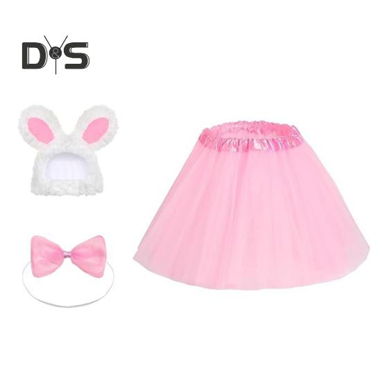 

Пасхальный костюм гуся-кролика для цементного гуся, шапка с ушками кролика и галстук-бабочка, юбка-пачка, комплект пасхальных костюмов, наряд для пасхальной вечеринки во дворе 1 Set