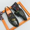 Handmade Mens Pu Leather Loafers Street Style Moccasins Non Slip Slip on Walking Flats Outdoor Casual Shoes Male Driving Shoes