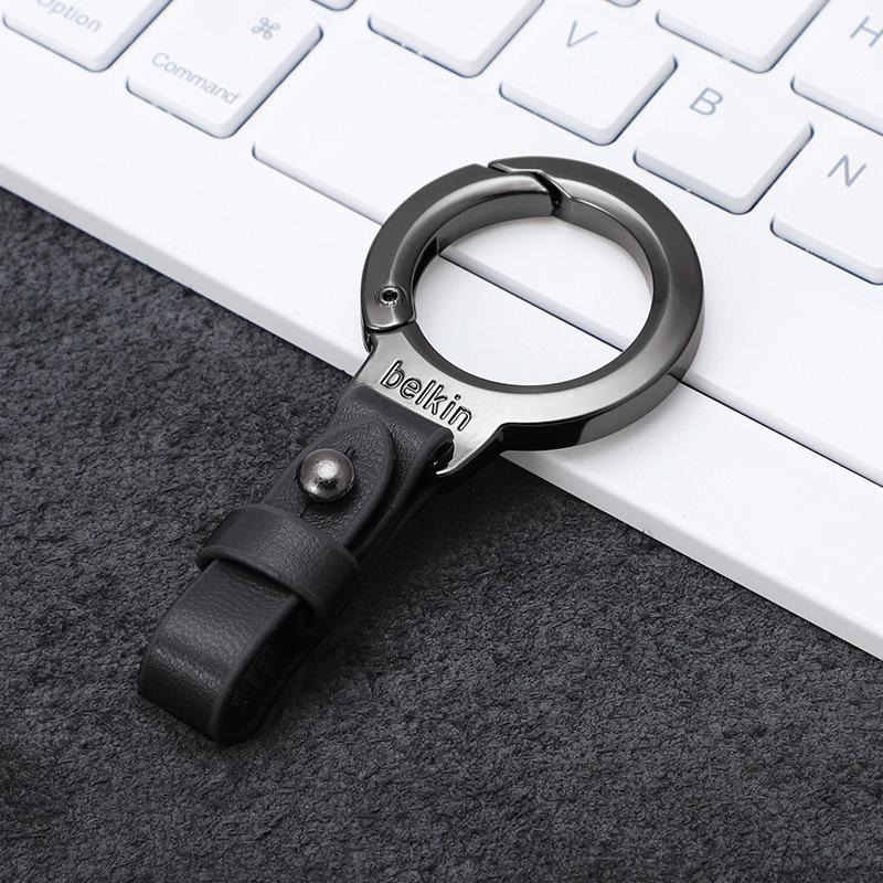 Personalized Anti Loss Key Pendant Leather Keychain Car Key Holder Portable Carabiner Waist Belt Buckle Durable Key Ring For Men