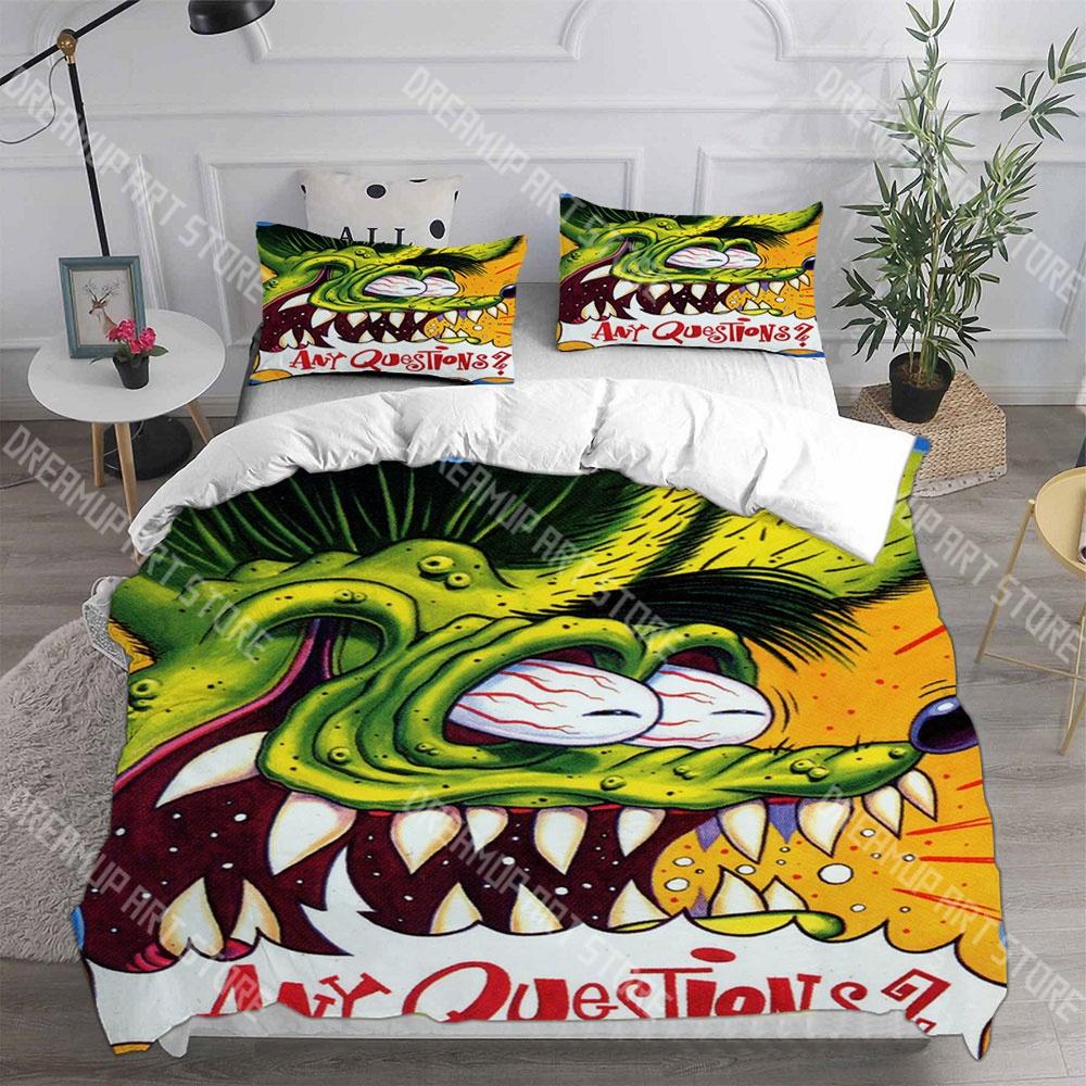 Fashion Tales of the Rat Fink Bedding Set Single Twin Full Queen King Size Bed Set Kids Bedroom Duvetcover Sets Bed Sheet Set
