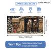 Horse and Gifts Christmas Garage Door Banner, Holiday Front Door Cover for Parties
