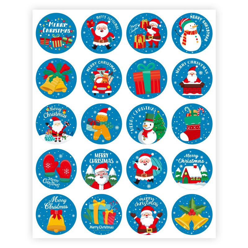 

Святкові різдвяні наліпки для запечатування - Дизайни Санти та Сніговика для подарунків та прикрас