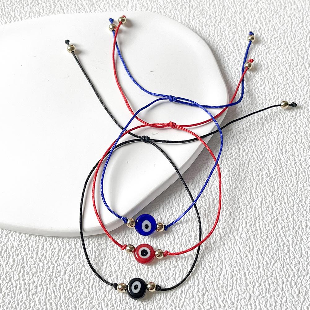 New Red Birth Year Evil Eye Bracelet - Creative Woven Hand Rope for Couples, Men, and Women