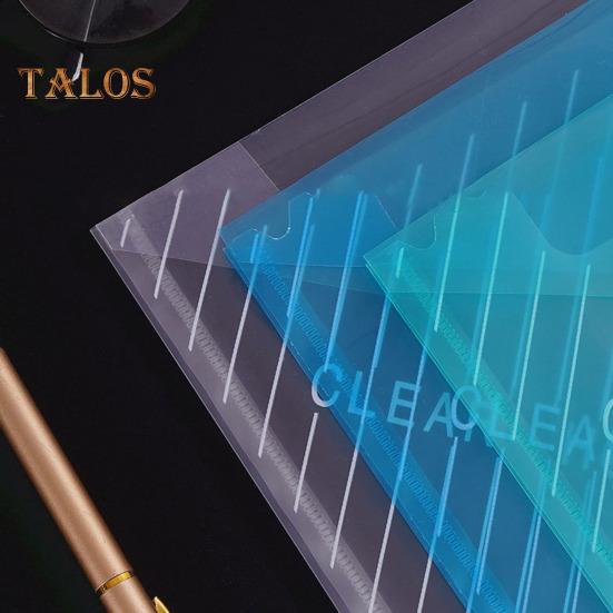 20Pcs Document Bag A4 Size Plastic Wrap Waterproof File Folders Translucent Snap Button Bright Color Scratch-resistant File Organizers