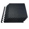 VEVOR 0.56 Inch Thick Gym Floor Mats, 25 Tiles Rubber Top with EVA Foam, 25" X 25" Gym Flooring Workout Mats with 100sq.ft Coverage