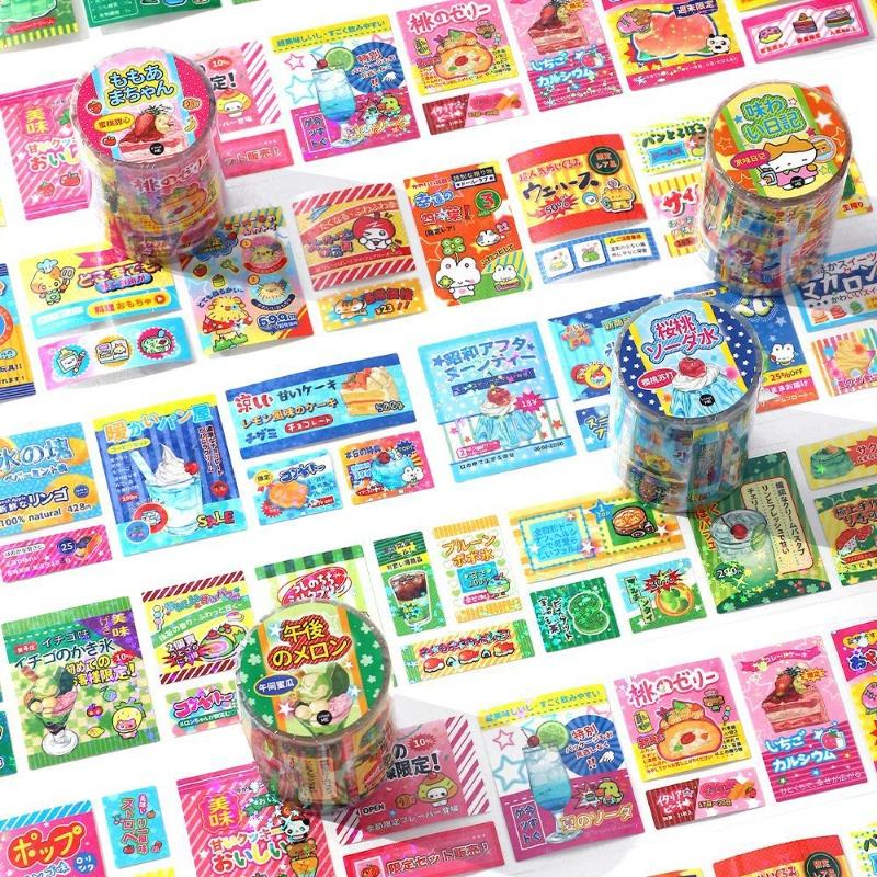 Sparkling Food Theme Washi Tape Stickers -Small Food Era Series Ins Style Journal Decor DIY Scrapbook Supplies for Planners