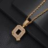 26 English Letters Pendant Necklace Copper Inlaid Zircon Versatile Jewelry Necklace