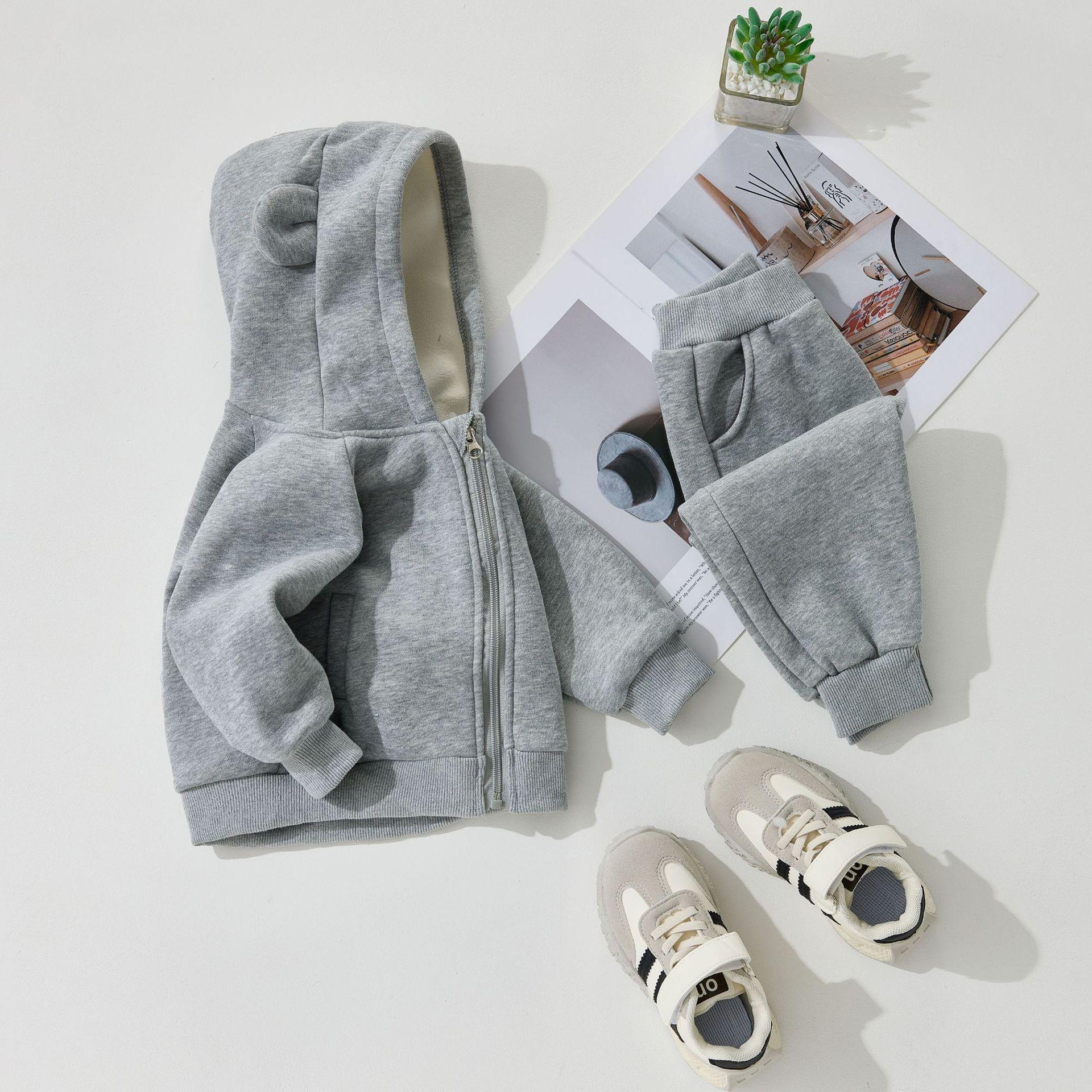 

Детский зимний комплект на молнии: Детский плюшевый костюм-двойка для осени и зимы 100 cm