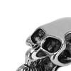 10pcs Skull Head Charm Alloy DIY Making Skeleton Skull Pendants for Paracord KeychainDouble Hole