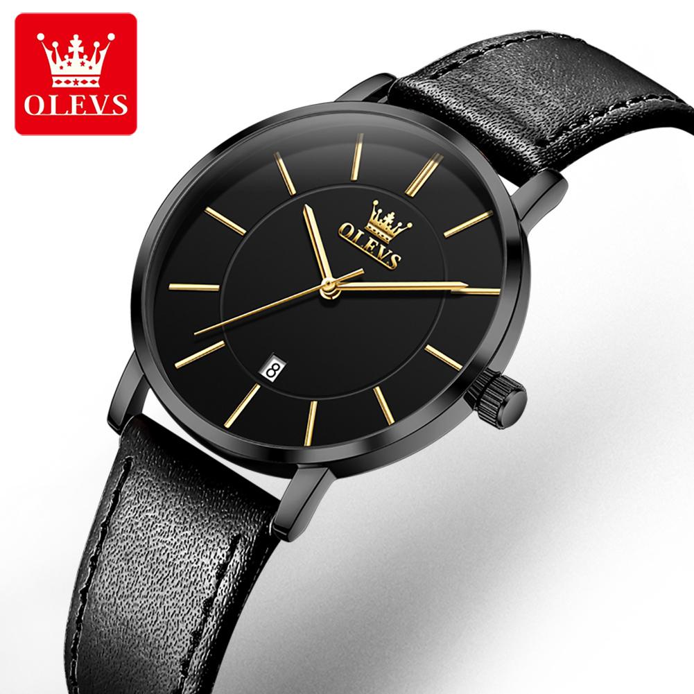 OLEVS 5869 Women's Watches Ultra Thin 6.5mm Original Quartz Watch for Women Waterproof Calendar Ladies Dress Wristwatch