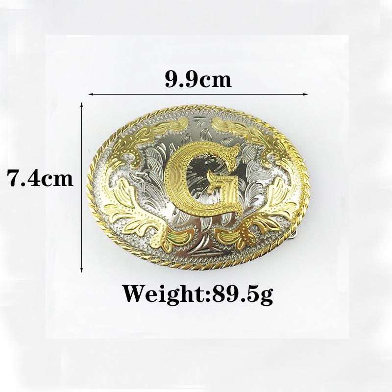 Men's Punk Whole Cowhide Perforated G-shaped Buckle Leather Belt for Jeans - Fashion Casual Retro Style