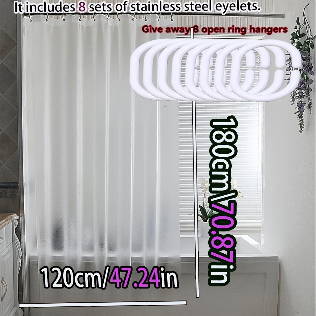 Silk Shower Curtain Waterproof Bathroom Partition Curtain Semi-Transparent 3D Three-Dimensional Silk Peva Material Easy To Clean