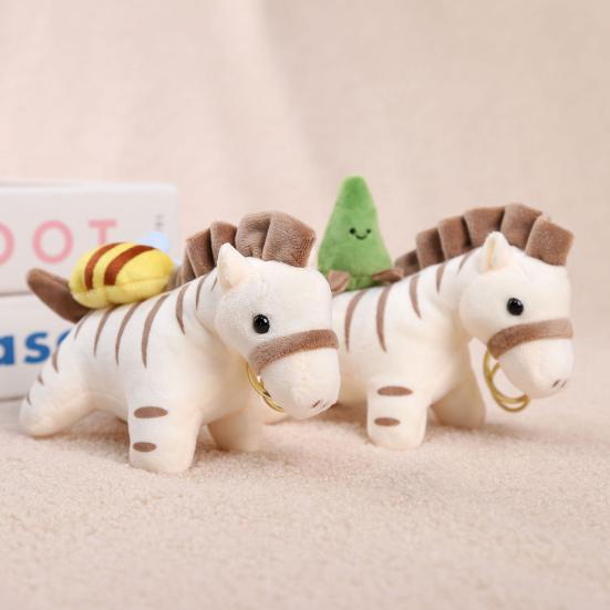 Plush Doll Pendant Pull Type Zebra Elephant Bee Shark Design Decorative