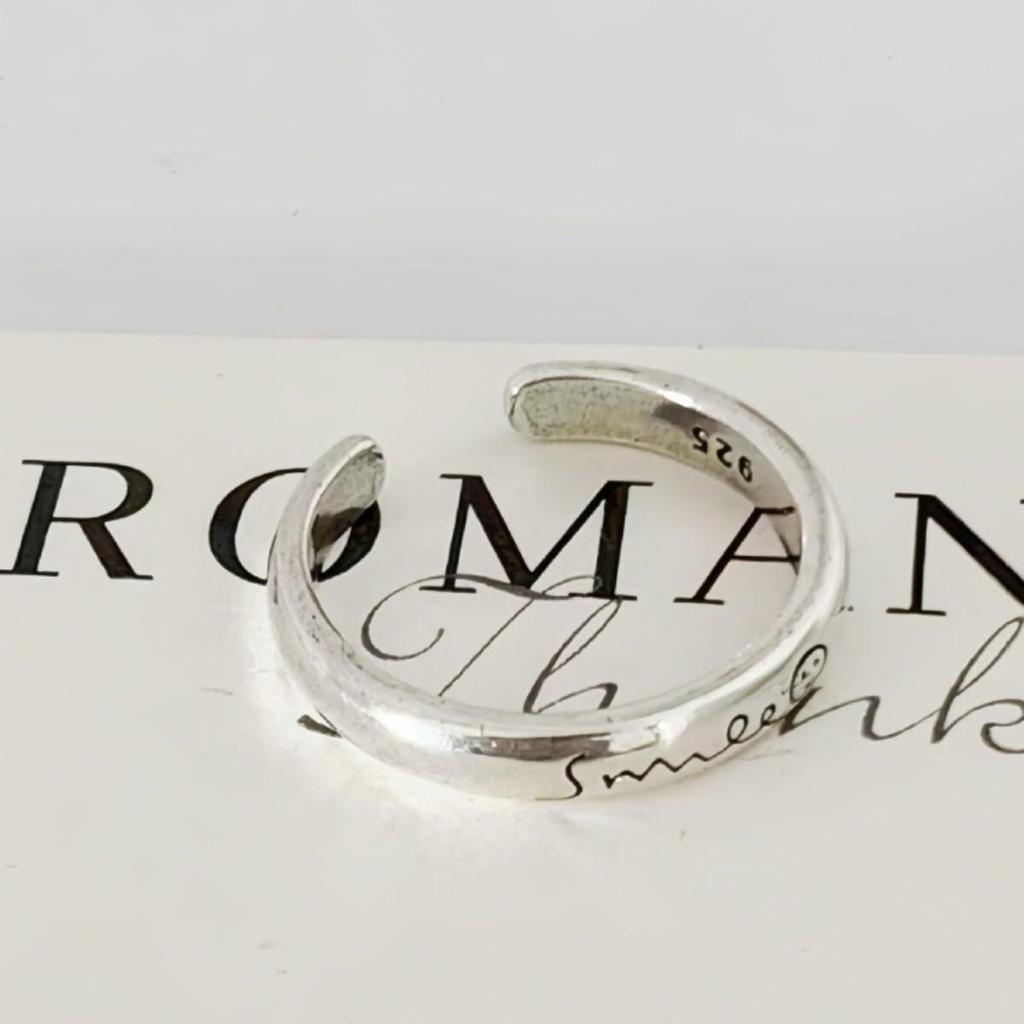 Smiling Face Women's Adjustable Ring: Trendy, Versatile Niche Design