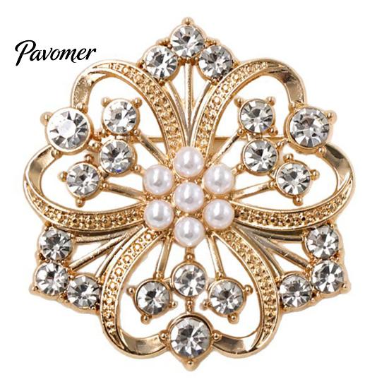Floral Brooch Solid Alloy Brooch, Hollow Pattern Lapel Pin with Strong Non-fading Buckle Design, Electroplating Anti-Oxidation Badge for Coats Shirts