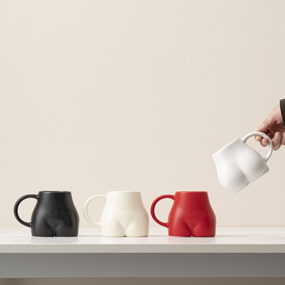 Butt Body Shape Coffee Mug Porcelain Tea Cup Funny 3D Water Cup  Home Decoration