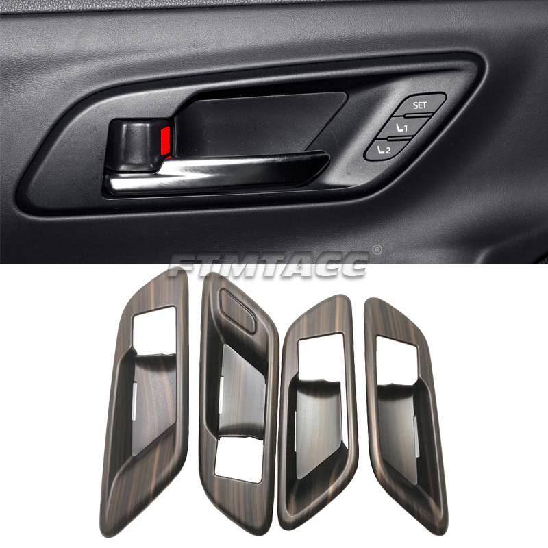 Interior Peach Wood Accessories For Toyota Crown Cossover  2024 LHD Gear Shift Panel Inner Door Bowl Window Switches Cover