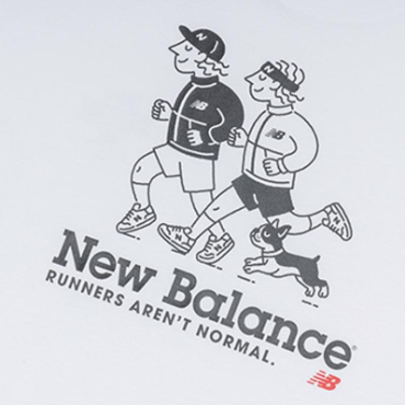 New Balance Uni Nb Boy Runners Club Friends ShorT Sleeve T shirT Nbned