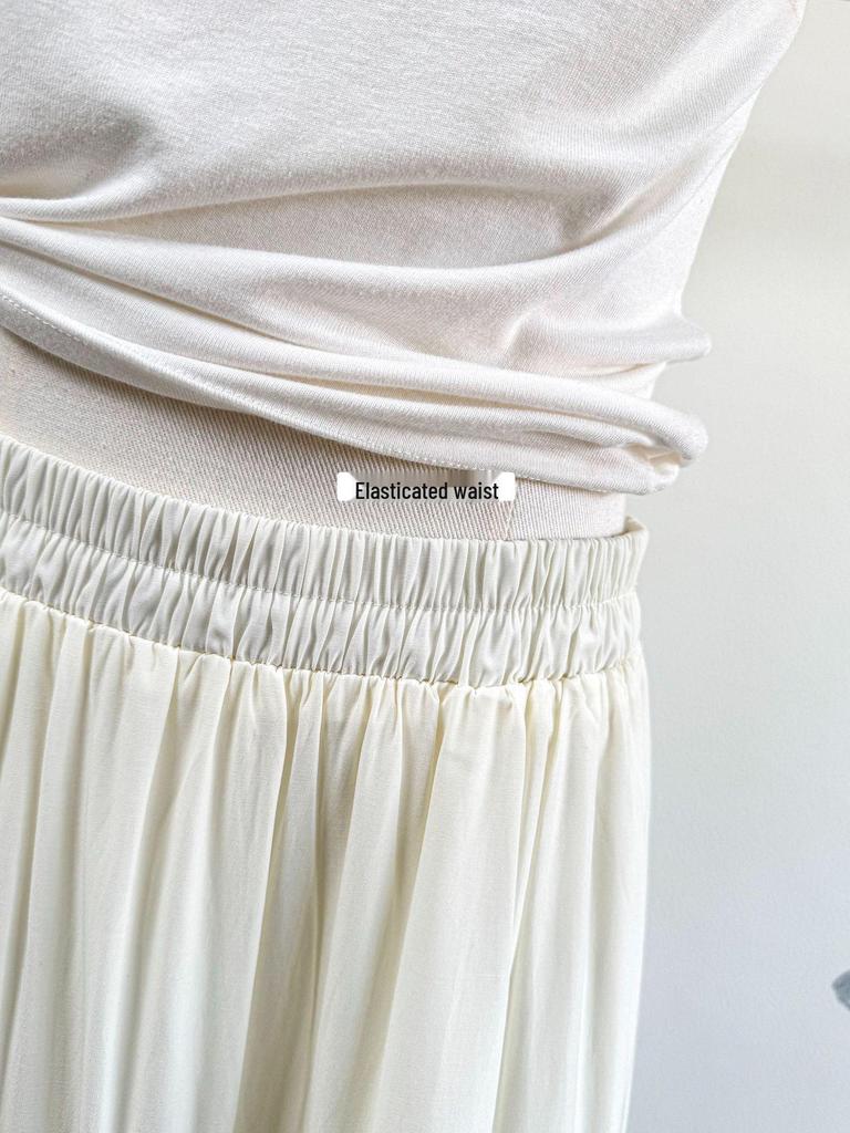 French Retro Chic High-Waist Crochet Embroidery A-line Skirt